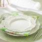 White Victorian Fine Porcelain Dessert/Dinner Plate