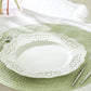 White Victorian Fine Porcelain Dessert/Dinner Plate