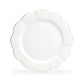 White Gold Scallop Fine Porcelain Dessert/Dinner Plate