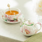 Empire Peony Fine Porcelain Tea For One Teapot Tea Cup Saucer
