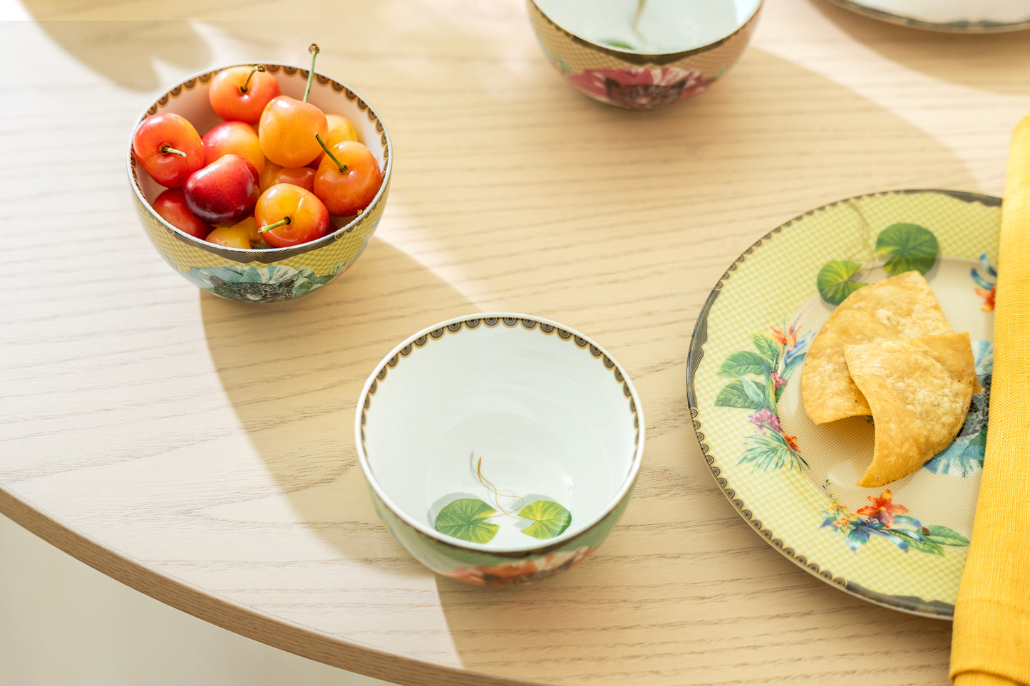 Summer Savanna Leopard Fine Porcelain Tidbit Bowls Set of 3 with Gift Box