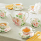 Gracie Bone China Pink Empire Peony Bone China Tea Set