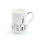 Stechcol Gracie Bone China Winter Wonderland Ski Village Bone China Mug
