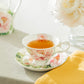 Stechcol Gracie Bone China Empire Peony Bone China Tea Cup and Saucer