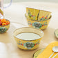 Summer Savanna Leopard Yellow Fine Porcelain Bowl