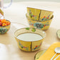 Summer Savanna Leopard Yellow Fine Porcelain Bowl