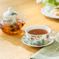 Hibiscus Harmony Glass and Fine Porcelain Tea For One Set