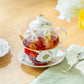 Poppy Field Glass and Fine Porcelain Tea For One Set