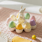Bunny Figurine Fine Porcelain Egg Basket Tray