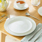 Silver Rim Blanc Bone China Dessert/Dinner Plate