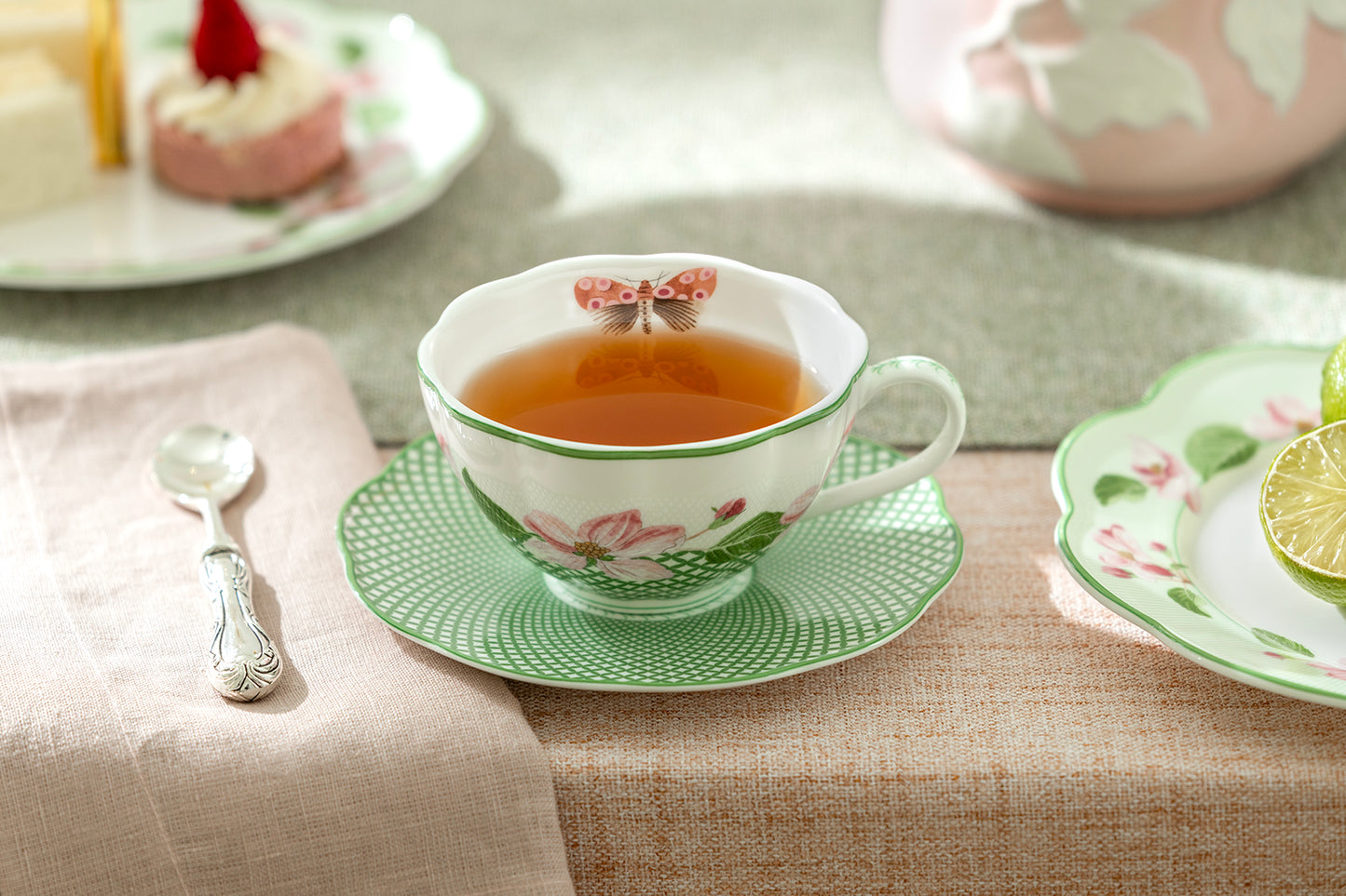 Apple Blossom Bone China Tea Set