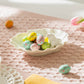 Bunny Figurine Fine Porcelain Cabbage Leaf Shaped Candy Dish