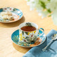 Tropical Leopard Fine Porcelain Cup and Saucer