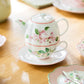 Apple Blossom Pink Bone China Tea For One Set with Gift Box