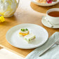 Silver Rim Blanc Bone China Dessert/Dinner Plate