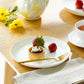 Gold Rim Blanc Bone China Dessert/Salad Plate