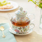 Butterfly Garden Glass and Fine Porcelain Tea For One Set