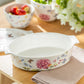 Hydrangea with Butterflies 1.4 qt. Oval Casserole