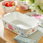 Hydrangea with Butterflies 2 qt. Rectangular Casserole