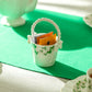 Shamrock Fine Porcelain Tea Bag Basket