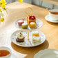Satin Shelley Rose Bud Fine Porcelain 2-Tier Server