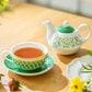 Emerald Geo Bloom Fine Porcelain Tea For One Set