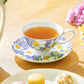 Daffodil Purple Bone China Tea Cup and Saucer