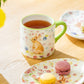 Spring Flowers Bunny Green Mug