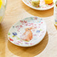 Spring Flowers Bunny Egg Shape Serving Dish