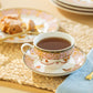Butterflies with Pink Ornament Fine Porcelain Tea Cup and Saucer