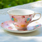 Pink Shabby Rose Fine Porcelain Dessert Plate