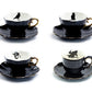 Grace Teaware Potter's Studio Halloween Tea Cups raven cat snake witch