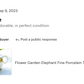 Summer Garden Elephant Fine Porcelain Teapot