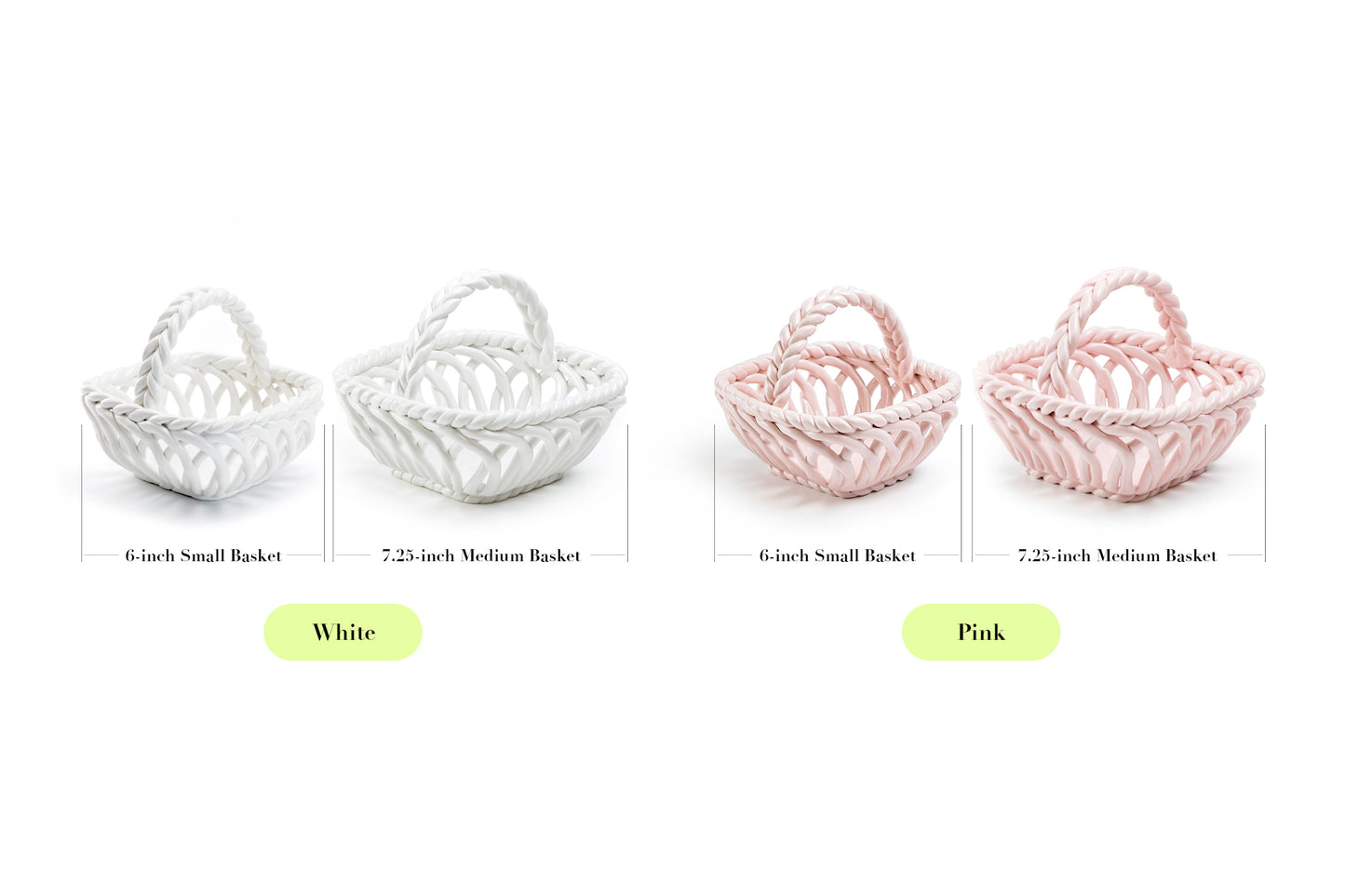Hand Woven Easter Small Basket - Pink