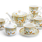 Grace Teaware Butterflies with Blue Ornament Fine Porcelain Tea Set