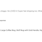 Hipster Wolf Large Coffee Mug - 20oz