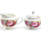 Stechcol Gracie Bone China Peony and Strawberry Bone China Sugar & Creamer Set