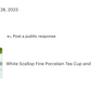 White Scallop Fine Porcelain Tea Cup and Saucer