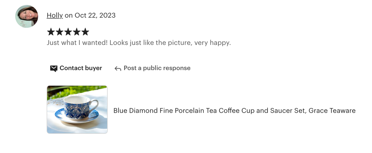 Blue Diamond Fine Porcelain Cup and Saucer