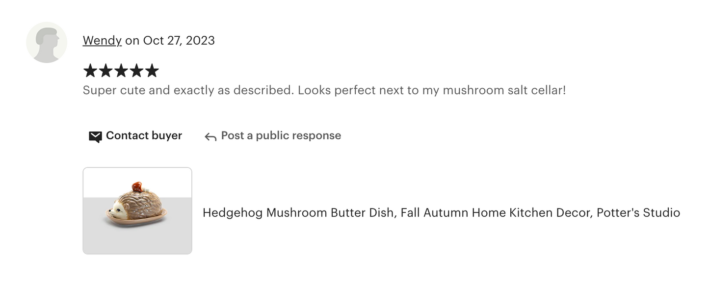 Brown Hedgehog Butter Dish