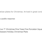 Christmas Pine Trees Fine Porcelain Square Dessert/Dinner Plate