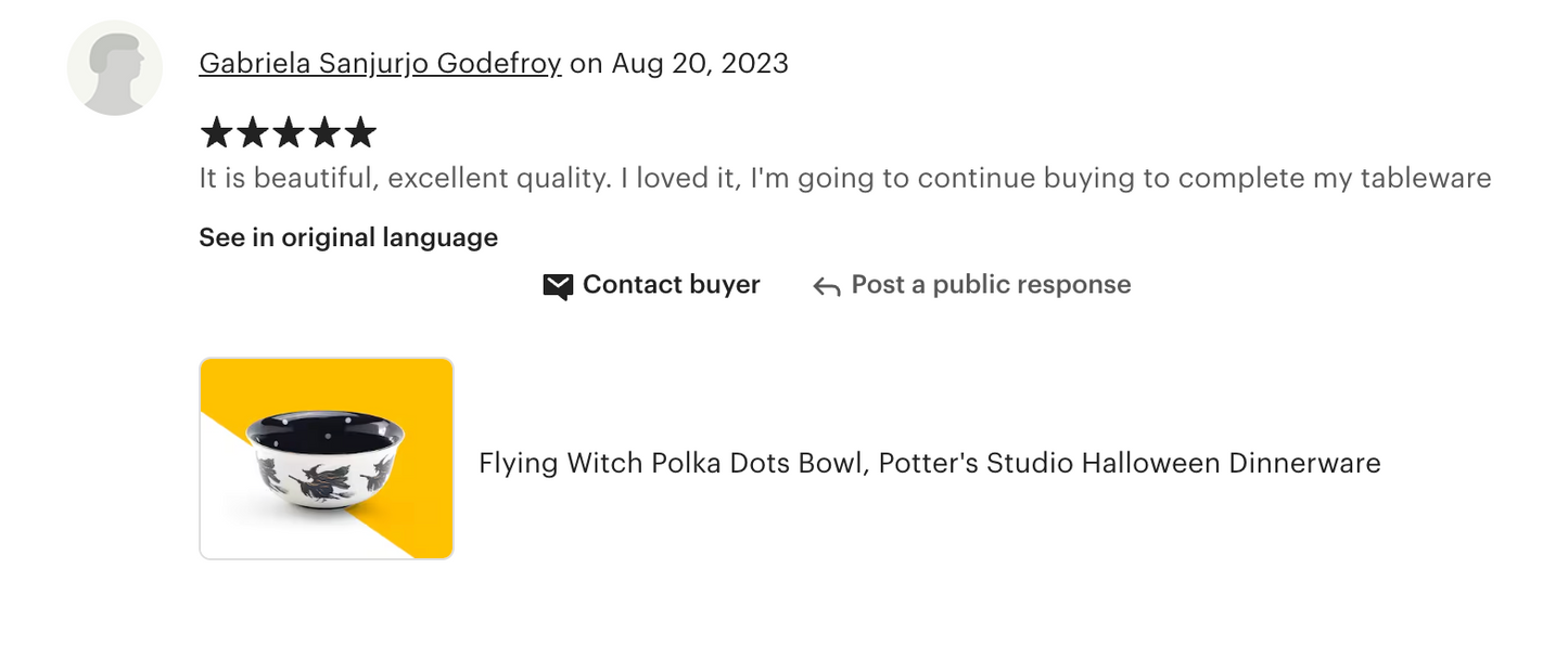 Flying Witch Bowl