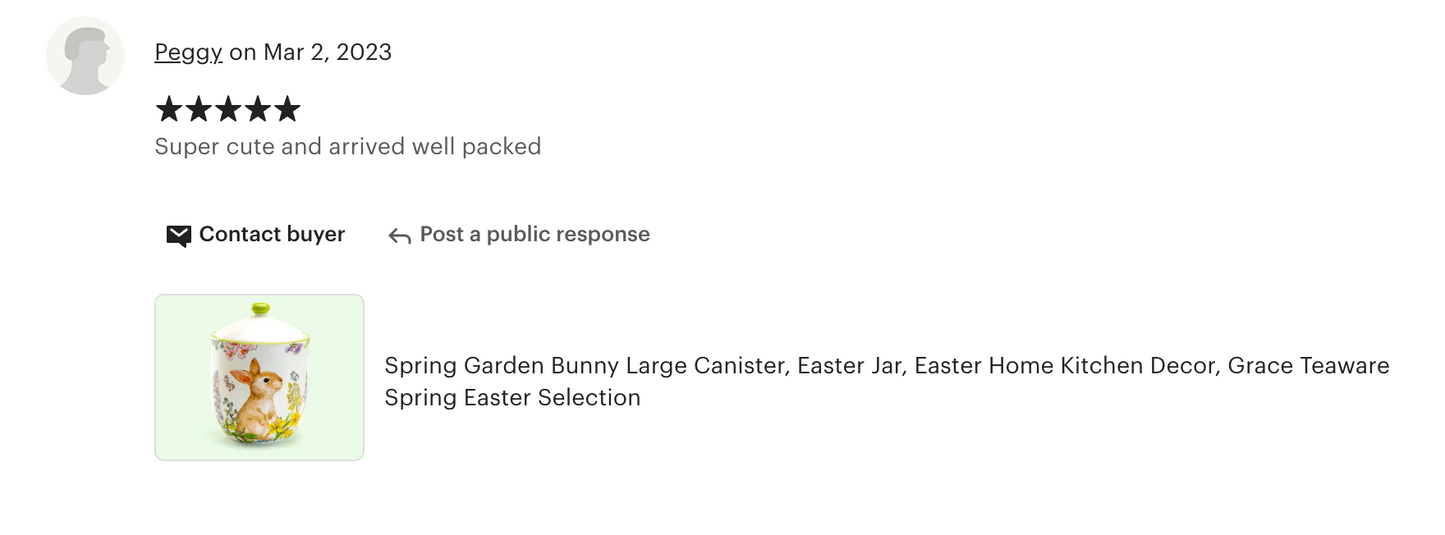 Spring Garden Bunny Canisters