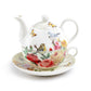 Yellow Rose Garden Fine Porcelain Tea For One Set