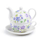 Purple Meadow Fine Porcelain Tea For One Set