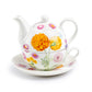 Dahlia Bloom Fine Porcelain Tea For One Set