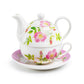 Pink Iceberg Fine Porcelain Tea For One Set