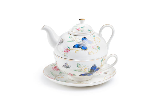 Butterfly Meadow Fine Porcelain Tea For One Set