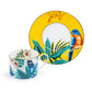 Tropical Bird Fine Porcelain Cup and Saucer