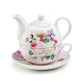 Liz's Rose Garden Fine Porcelain Tea For One Set